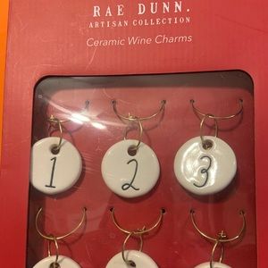 Rae Dunn Set of 6 Wine Charms